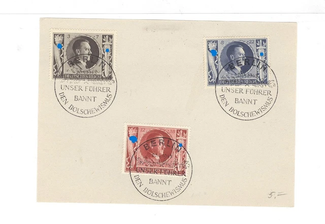 Ganzsache Brief, Teilumschlag, 3 x Briefmarke Sondermarke 1943