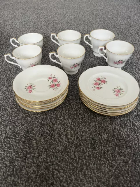 Tea Cup TRIO SPRINGFIELD Made in England Fine Bone China Vintage Roses