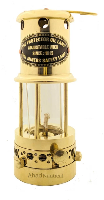 Messing Marine & Miner Öllampe Nautische Maritime Schiffslaterne 22,9 cm...