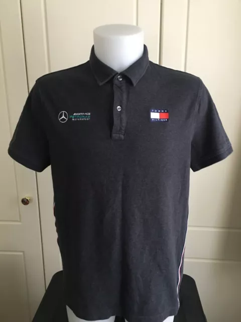 Polo Mercedes Amg Petronas F1 Emissione Squadra Fabbrica Uomo Grande Tommy Hilfiger