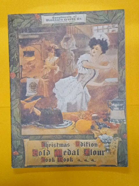 Vintage 1970 reprint cookbook Gold Medal Flour CookBook Christmas Edition 1904