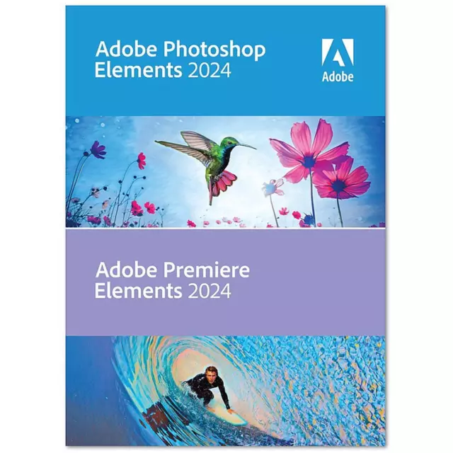 ADOBE AND Premiere Elements 2024 for Win Mac, License Card