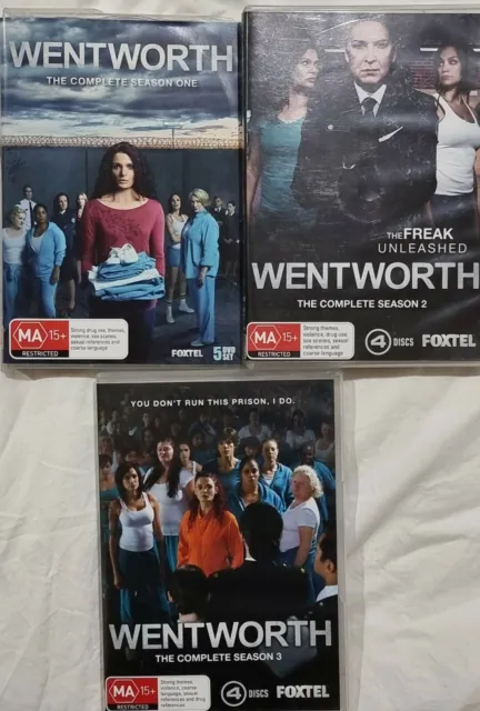 Wentworth : Season 1-3 DVD (Pal, 2015, 13-Disc Set) Free Post