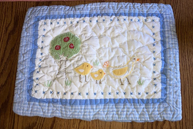 Pottery Barn Baby Quilted Pillow Sham Mother Hen Chicks Pre Own