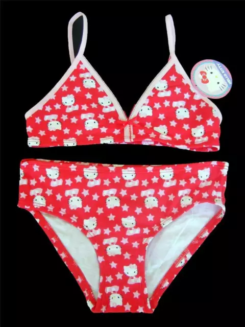 HELLO KITTY BRA Panty Set 6 6X Girls 2PC Adjustable Cami Top Matching Brief  NEW $14.99 - PicClick
