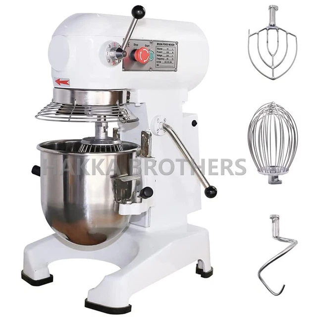 Hakka Commercial 10Qt Dough Food Mixer 500W 3 Speed Gear Driven Pizza Bakery