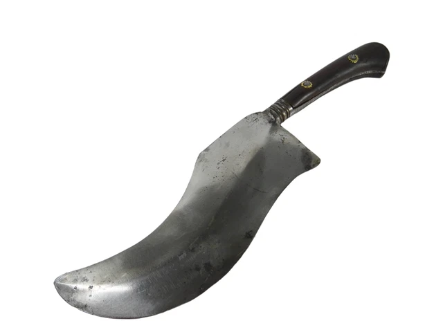 Antique Primitive Hand Made Knife 18Th Century Handle, Forged Blade Ornamented