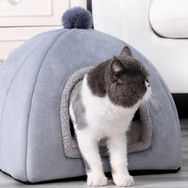 Winter Cat Bed Iittle Mat Basket Small Dog House Products Pets Tent Cozy Cave