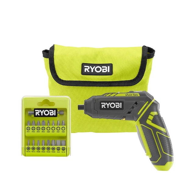 RYOBI 4VOLT QUICKTURN LithiumIon Cordless 1/4 in. Hex Screwdriver Kit