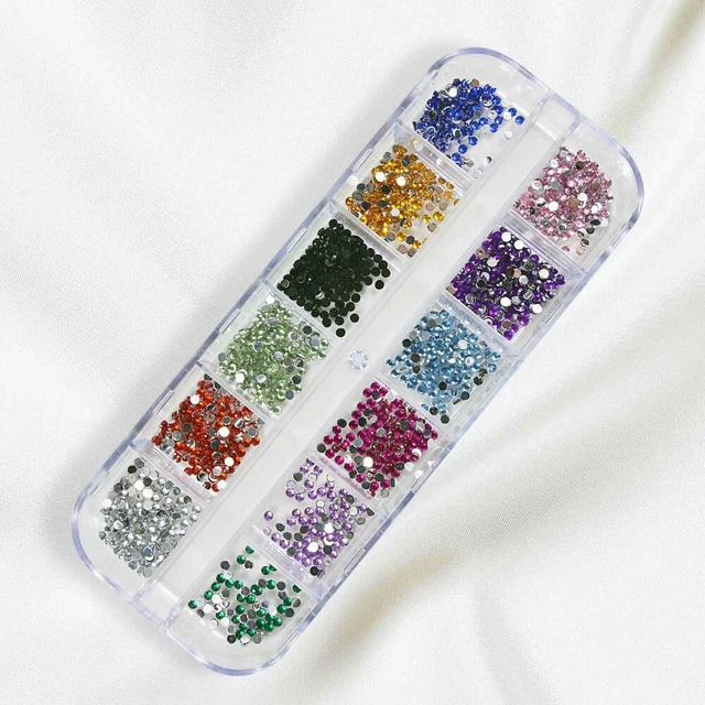 Ocibel France - Boite Strass Ronds 2 mm Manucure Faux Ongles Nail Art – Ocibel V