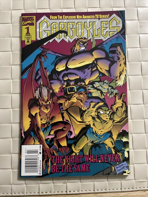 Gargoyles #1 (1995) Marvel Comics 1st Issue Embossed Cover Newsstand Rare