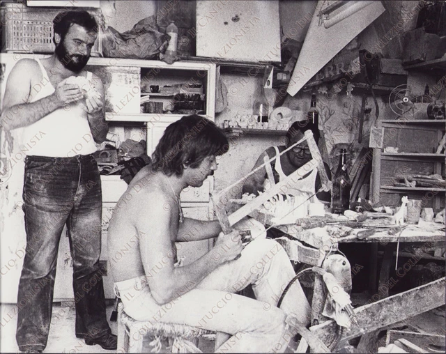 1976 VOLTERRA Dino Del Colombo scultore artigianato alabastro Fotografia 3