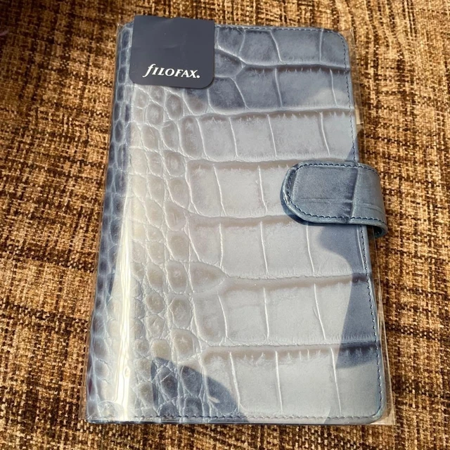 Filofax Classic Croc Pocket Chestnut Marron Leather Organizer - View #8