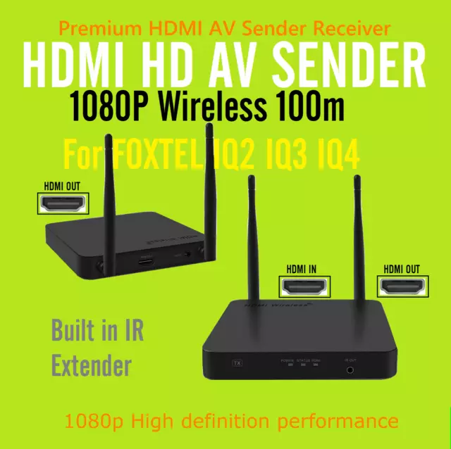 New* WD-800 HD1080P HDMI Wireless AV Sender Receiver for Foxtel IQ2 IQ3 IQ4