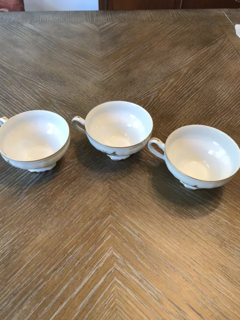 Royal Rose Fine China Japan Set Of 3 Cups Only