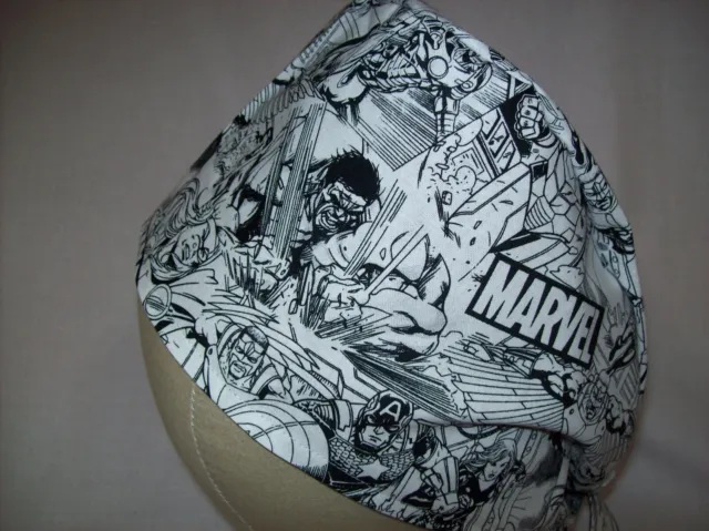 Men/Women Surgical Scrub Cap Lined Marvel Avengers Hulk Thor  100% Cotton