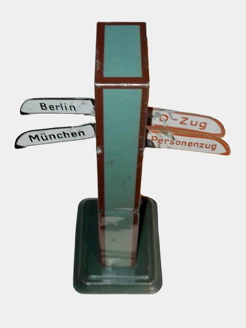 Original BING Spur 0 Fahrtrichtungsanzeiger aus Blech - Gut erhalten - Höhe 14cm