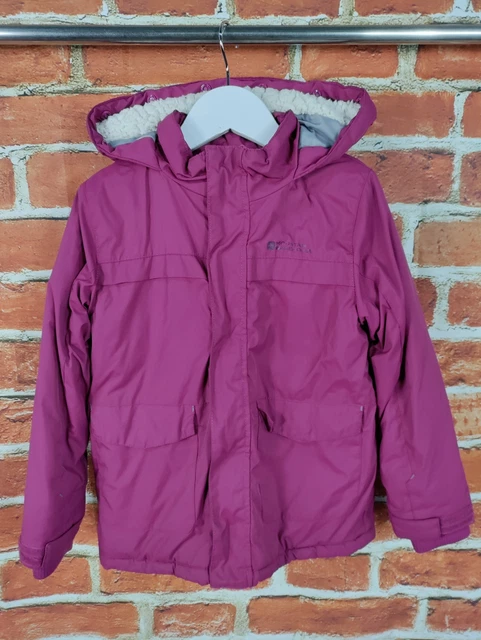 Girls Mountain Warehouse Padded Coat Age 5-6 Years Pink Fleece Lined Kids 116Cm