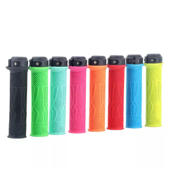 Rubber Handlebar Grips 22.2mm BMX MTB Mountain Bike Lock on Bicycle Grip 9Colors