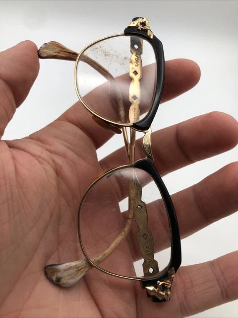 Monture De Lunettes Vintage Essilor 768 02 002 - Or Rouge Ovale - Neuve Sans étiquette