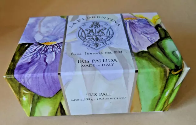 Boite Savon Parfum IRIS PALE 300 gr neuf Artisanal sous blister (tout Corps