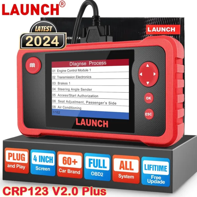 2024 NUOVO LAUNCH CRP123 V2.0 Plus OBD2 Dispositivo Diagnostico Auto Scanner Tutti i SISTEMI