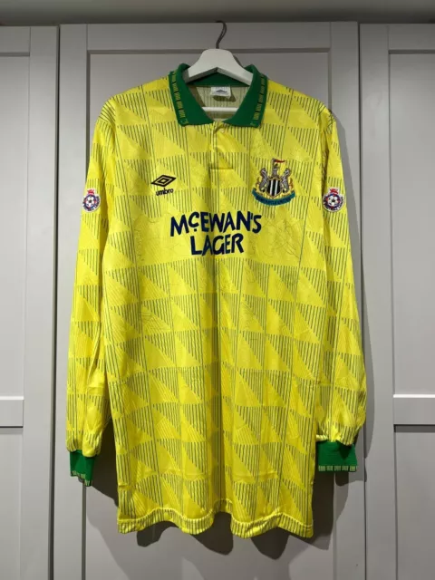 Match Worn Gavin Peacock Shirt Newcastle United vs Grimsby 1993 (Squad Signed)