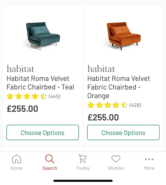 Habitat roma sales chair bed