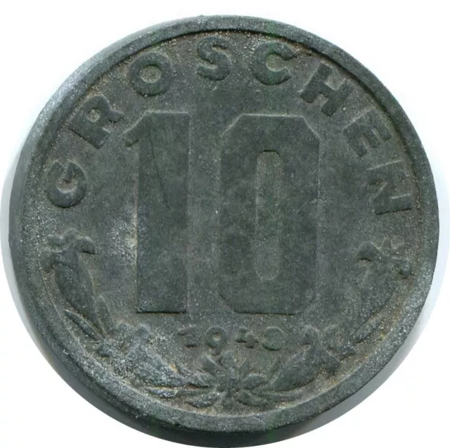 10 GROSCHEN 1949 AUSTRIA Coin #BA177C