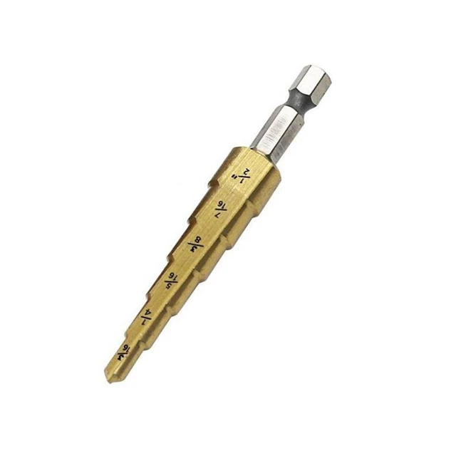 Step Drill-Bit 3/16-1/2 or plus rapide remplacement acier haute vitesse durable
