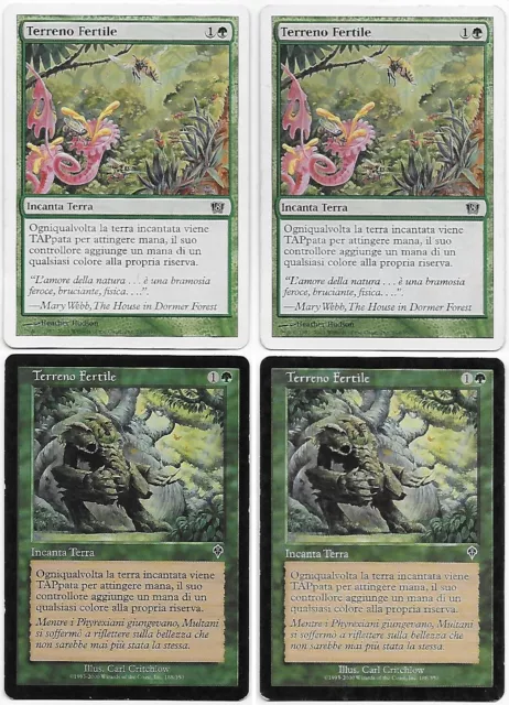 MTG Magic - 4x TERRENO FERTILE - Fertile ground - 8E / INVASIONE - ITA