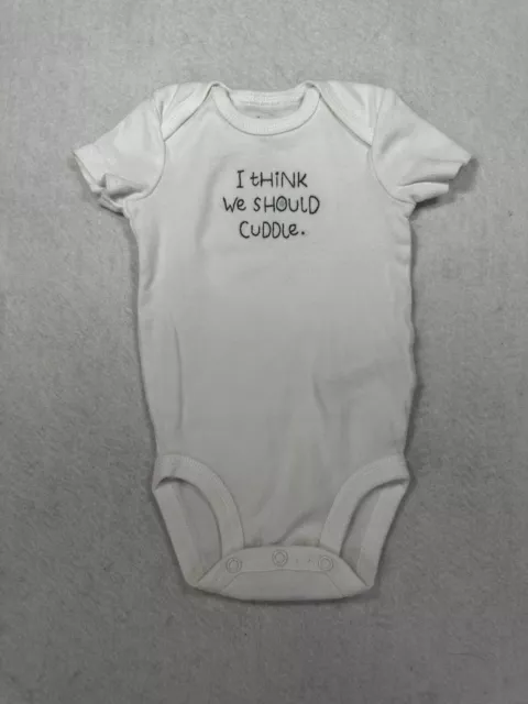 Just One You Made By Carters Baby Boy White One Piece bodysuit -  Size 3 Months