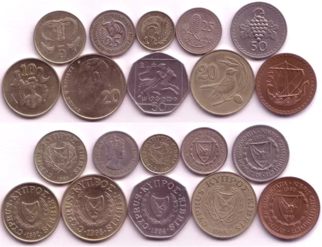 Zypern 10 Münzen z-290