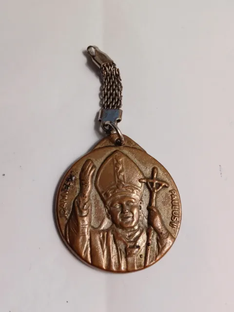 Medal Pendant Joannes Paulus Pope John Paul Italy Jubileum 2000 #G115