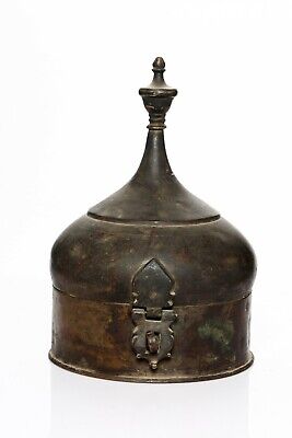 Ancient Old Rare Persian Period Turkish Ottoman Brass Betel Box Betel Nut Box
