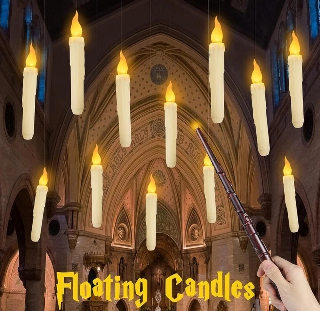 Halloween Floating Candles with Magic Wand Remote Control - 12 pieces LED Decor Halloween Floating Candles with Magic Wand Remote Control - 12 pieces LED Decor