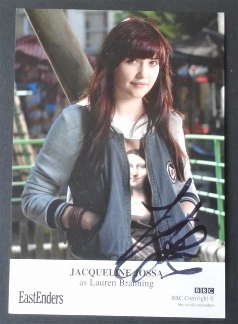 Eastenders signed photo - Jacqueline Jossa as Lauren Branning - BBC castcard vgc