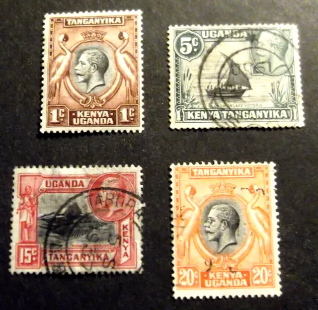 KUT-1935-Four KGV issues-Used