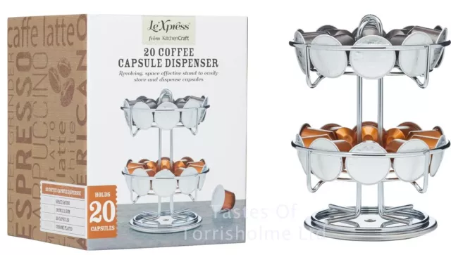 Kitchen Craft Le'Xpress nespresso Soporte Café Giratorio (para 20 Cápsulas)