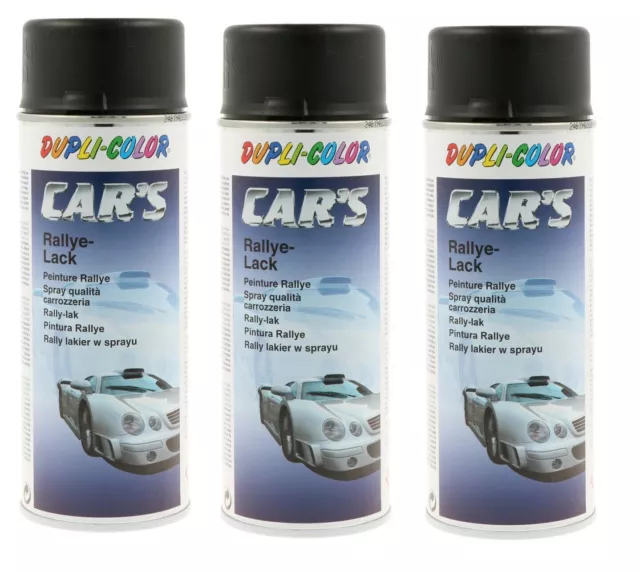 Schwarz Matt Spray 3x 400ml DUPLI-COLOR Cars Lackspray Sprühlack   385872