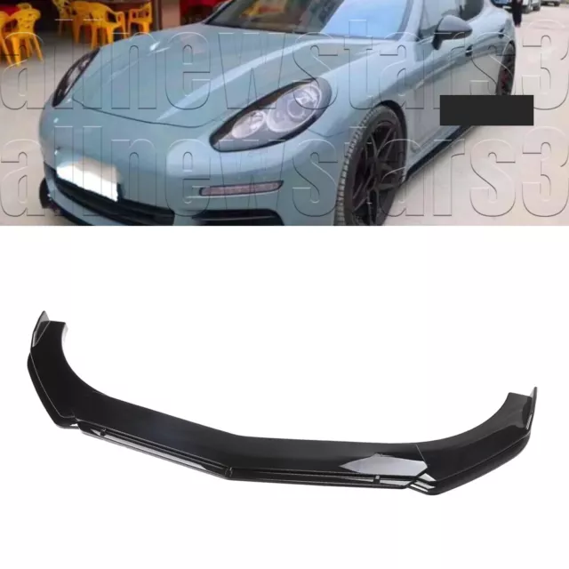 3PCS Front Bumper Lip Spoiler Splitter Wing Body Kit Glossy For Porsche Panamera