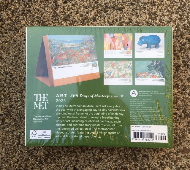 ART: 365 DAYS Of Masterpieces - 2023 Daily Desk Calendar - Brand New
