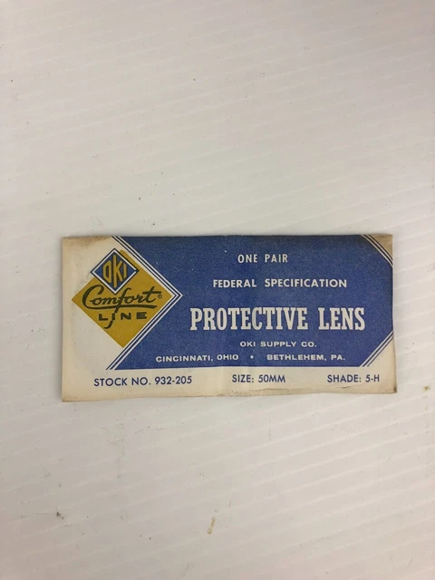 OKI 932-205 Protective Lens Shade 5-H Size 50MM - 1 Pair