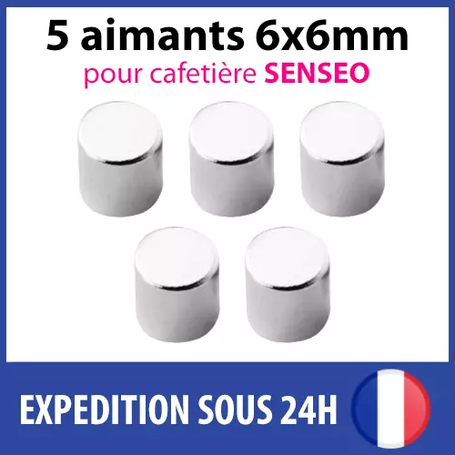 Lot 5x aimant pour flotteur réservoir de cafetière SENSEO niveau d'eau 6mm x 6mm