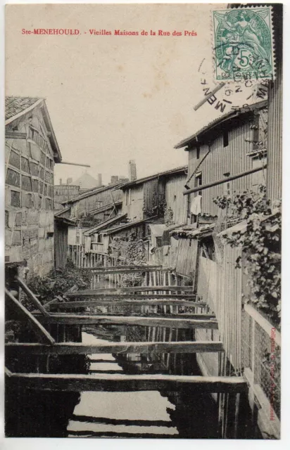 SAINTE MENEHOULD - Marne - CPA 51 - Vieilles maisons de la rue des prés