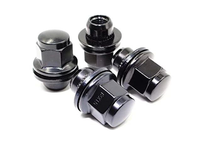 GEN2 Flat Black Closed Wheel Nuts (16) 12x1.5 For Toyota MR2 Mk3 (1999-2007) – Original Wheels – 21mm Hex