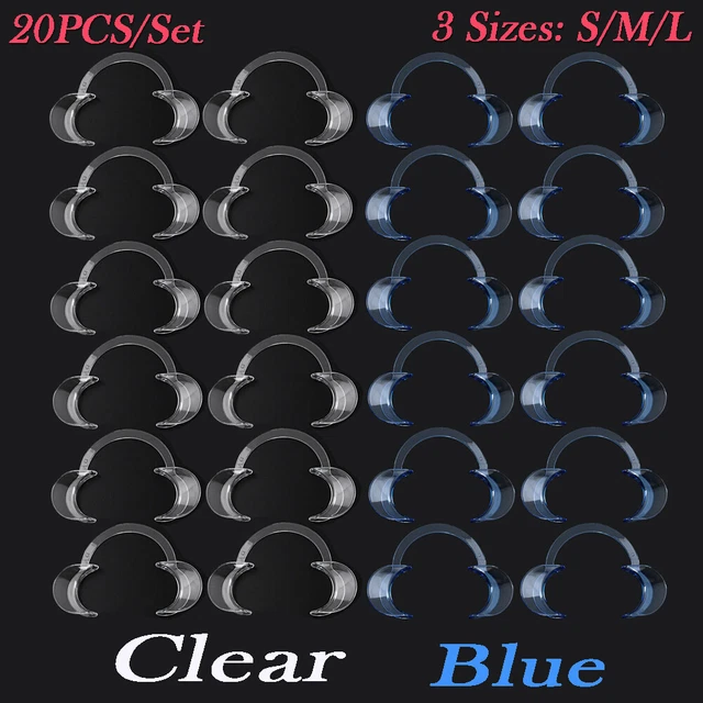 20Pcs C-Shape Mouth Opener Dental Cheek Lip Retractor Teeth Whitening S/M/L CE