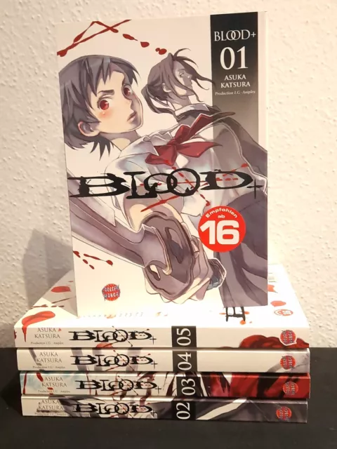 BLOOD + Bd. 1-5 Manga Komplette Serie DEUTSCH 1.Auflage Asura Katsura