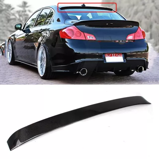 CARBON FIBER REAR ROOF SPOILER VISOR FOR 2007-13 INFINITI G25 G35 G37 Q40 4 Door