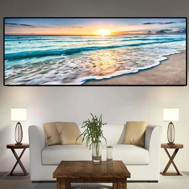 Carteles de paisaje lienzo pintura sin enmarcar arte mural decoración del hogar sala de estar